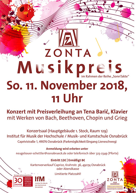 Zonta Musikpreis 2018